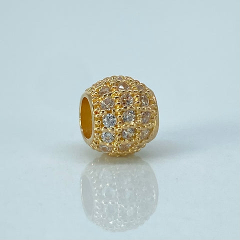 Herraje Bolas De Fuego Circones Blancos Oro amarillo 1,2 Gr / 0,8 Cm †
