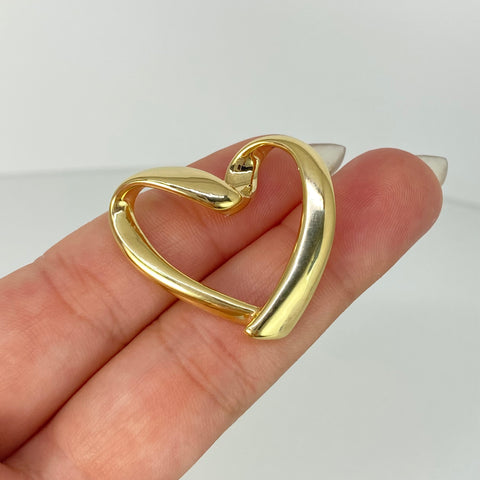 Herraje ● Corazon Oro amarillo 18k +3 / 1,15 Gr / 3 Cm