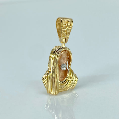 Dije Rostro Jesus Tres oros 3,66 Gr / 2,8 Cm †