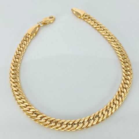 Pulso ● Cubano Oro amarillo 18k +1 / 2,78 Gr / 5 mm / 19,2 Cm *