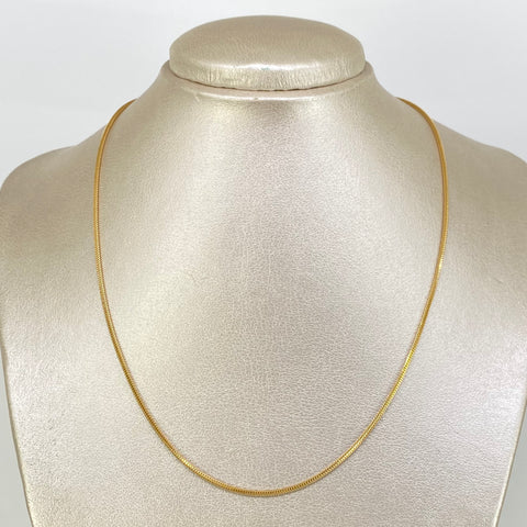 Cadena ● Franco Redonda Oro amarillo 18k +3 / 5,08 Gr / 1,3 mm / 45 Cm *