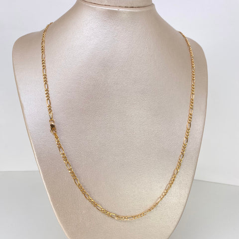 Cadena ● Tres Por Uno 3x1 Oro amarillo 18k 4,46 Gr / 3,3 mm / 60 Cm *