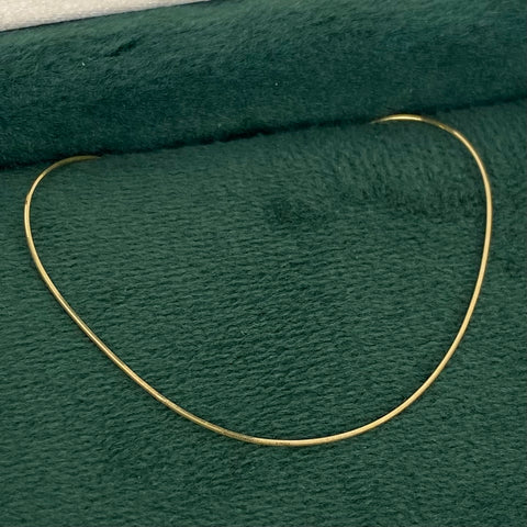 Cadena ● Mini Espejo Oro Amarillo 18k +3 / 1,75 Gr / 0,5 mm / 50 Cm *