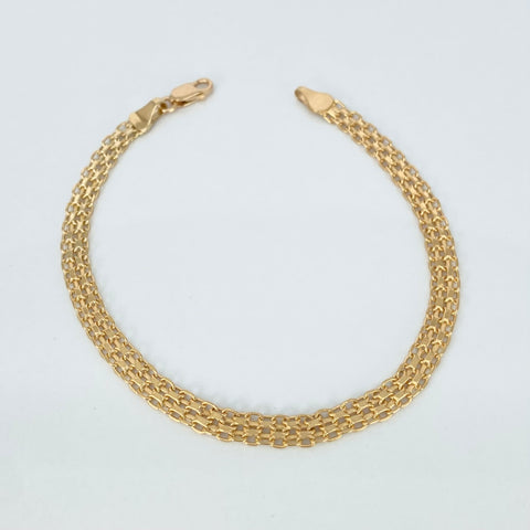 Pulso ● Chino Oro amarillo 18k +1 / 3,85 Gr / 4,7 mm / 20,3 Cm