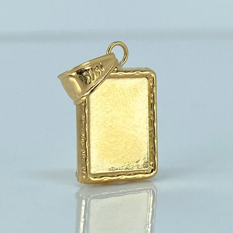 Dije Placa Rectangular Oro amarillo 0,95 Gr / 2,2 Cm *
