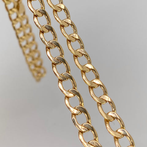 Cadena ● Cubana Oro amarillo 18k 11,66 Gr / 4,8 mm / 60 Cm