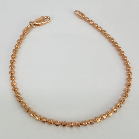 Pulso Militar Diamantado Luna NAC ESP Oro rosa 18k +1 / 6,37 Gr / 2,8 mm / 20 Cm †