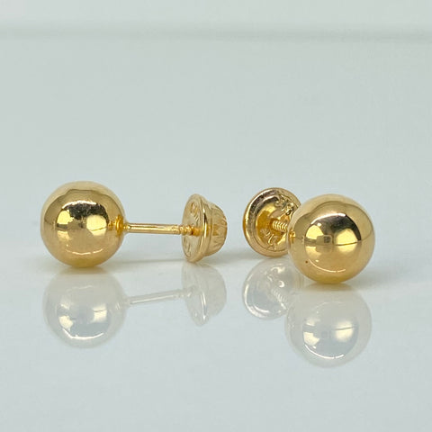 Topos Bola Lisa Oro amarillo 18k 0,75 Gr / 7 mm