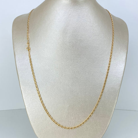 Cadena ● Escalera Plana Oro amarillo 18k 4,7 Gr / 2,6 mm / 60 Cm *