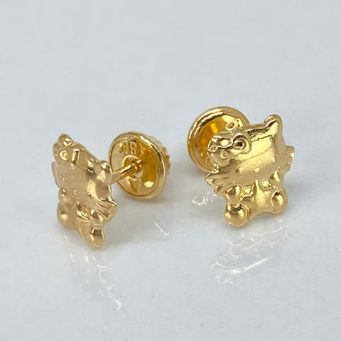 Topos Caricatura Gato Oro amarillo 18k 0,75 Gr / 7 mm *
