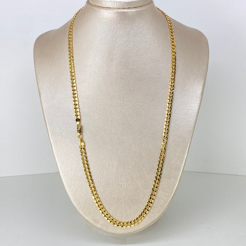 Cadena ● Cubana Oro amarillo 18k 14,35 Gr / 5,2 mm / 60 Cm †