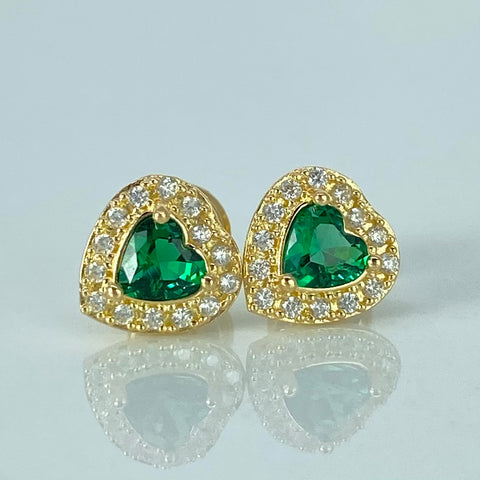 Topos Corazon Circones Blancos Verde Oro amarillo 1,3 Gr / 7,5 mm †