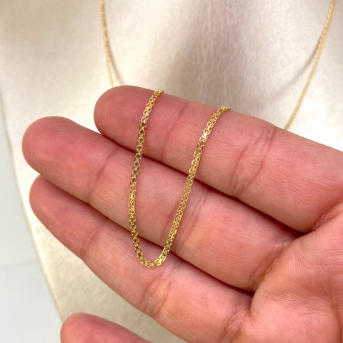 Cadena ● China Oro amarillo 18k 2,55 Gr / 1,5 mm / 50 Cm *