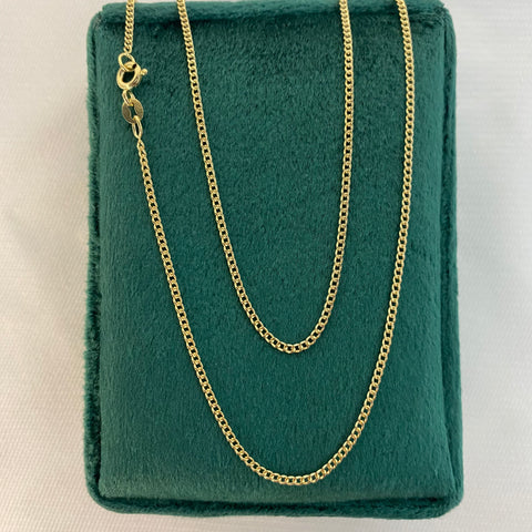 Cadena Italy Mini Cubana Oro amarillo 18k 1,79 Gr / 1,4 mm / 50 Cm
