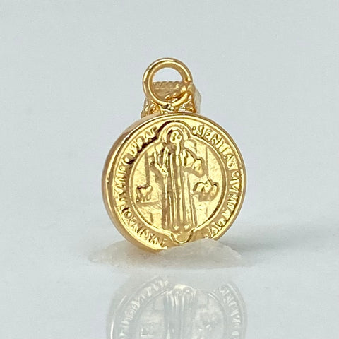 Dije San Benito Oro amarillo 18k 0,41 Gr / 1,6 Cm *