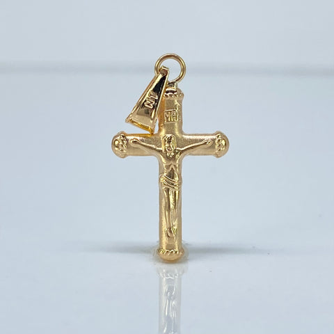 Dije Cruz Cristo Oro amarillo 0,78 Gr / 2,9 Cm *
