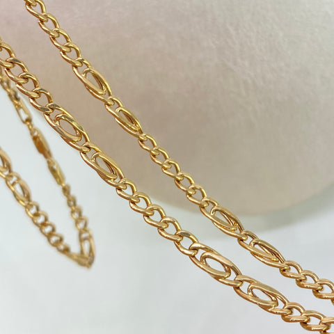 Cadena ● Tres Por Uno 3x1 CT Oro amarillo 18k 10,8 Gr / 4 mm / 50 Cm *