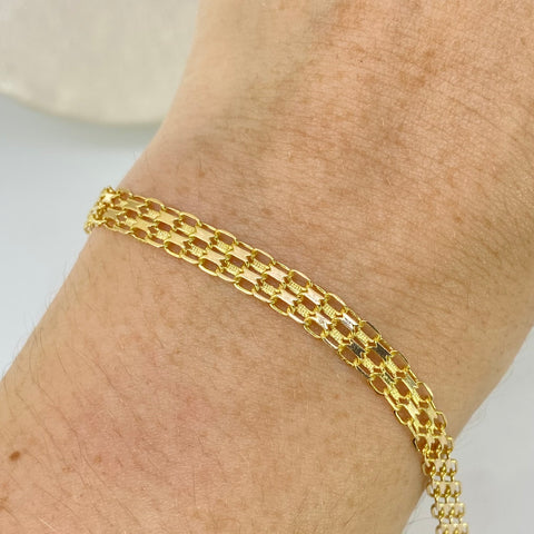 Pulso ● Chino Oro amarillo 18k +1 / 5,12 Gr / 5 mm / 20 Cm †