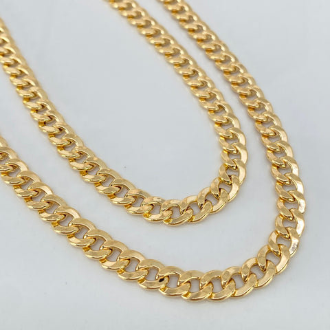 Cadena ● Cubana Oro amarillo 18k +1 / 5,55 Gr / 5,5 mm / 45 Cm