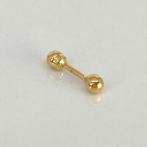 Piercing Bola / Oro Amarillo 18k (Joya) / 0,26gr / 3mm / (Oreja) *