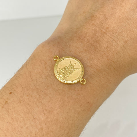 Herraje Angel De La Guarda Oro amarillo 18k 1,21 Gr / 2,2 Cm  *
