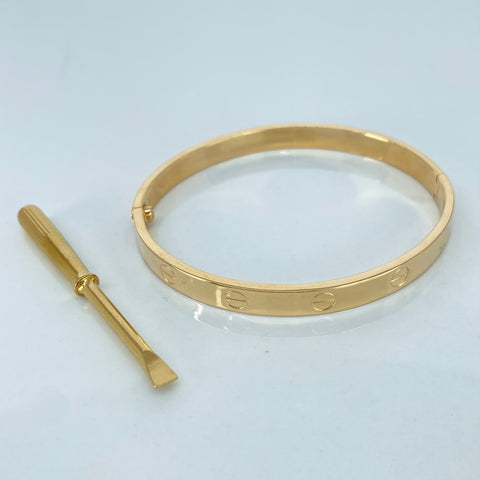 Pulso ● Aro Tornillo CT (Accesorio) Oro amarillo 18k +3 / 7,35 Gr / 6 mm / 18 Cm