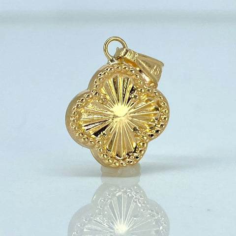 Dije Troquel Trebol Oro amarillo 18k 0,90 Gr / 2,1 Cm