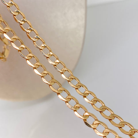 Cadena ● Cubana Oro amarillo 18k 12,02 Gr / 5,2 mm / 60 Cm *