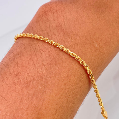 Pulso ● Lazo Oro amarillo 18k +1 / 2,32 Gr / 2,5 mm / 19 Cm *