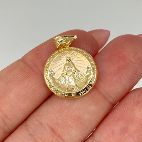 Dije Virgen Milagrosa Oro amarillo 18k 1,22 Gr / 2,5 Cm *