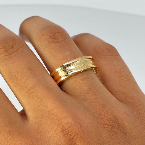 Anillo BV Oro amarillo / Talla 9 3/4 / 8,35 Gr *