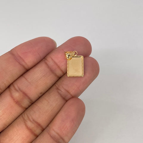 Dije Placa Rectangular Oro amarillo 0,89 Gr / 2,2 Cm