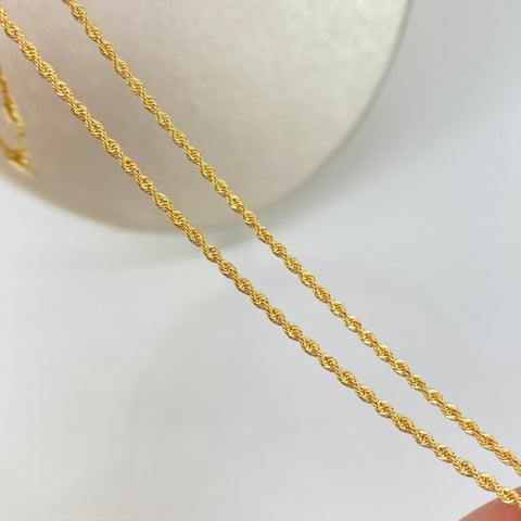 Cadena ● Lazo Oro amarillo 18k +1 / 1,4 Gr / 1,6 mm / 40 Cm †