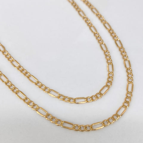 Cadena ● Tres Por Uno 3x1 Oro amarillo 18k 2,85 Gr / 2,7 mm / 50 Cm *