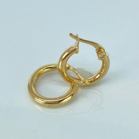 Candongas Lisas Oro amarillo 1,4 Gr / 1,5 Cm
