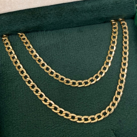 Cadena ● Cubana Oro amarillo 18k 3,88 Gr / 3,1 mm / 50 Cm †