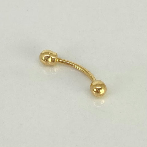 Piercing Bolas / Oro Amarillo 18k (Joya) / 0,32gr / 3mm / (Ceja) *