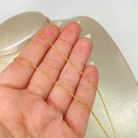 Cadena ● Tres Por Uno 3x1 Oro amarillo 18k 1,12 Gr / 1,2 mm / 50 Cm †