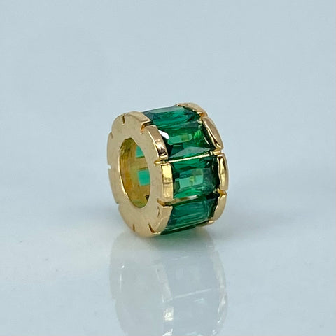 Herraje Cilindro Circones Verdes Oro amarillo 0,91 Gr / 0,4 Cm †