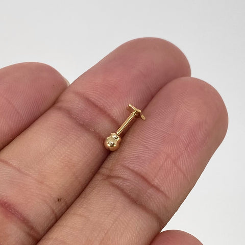 Piercing Estrella / Oro Amarillo 18k (Joya) / 4mm / 0,3gr / 1cm / (Oreja) †