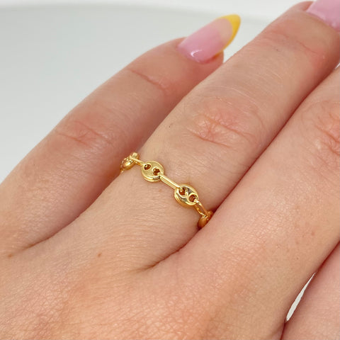 Anillo GC 8 Eslabones Oro amarillo / Talla 4/5 / 0,55 Gr / 3,3 mm *