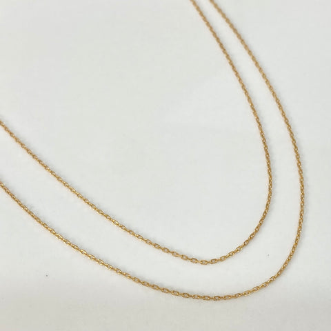 Cadena ● Aro Seguido  Oro amarillo 18k 1,3 Gr / 0,5 mm / 50 Cm *