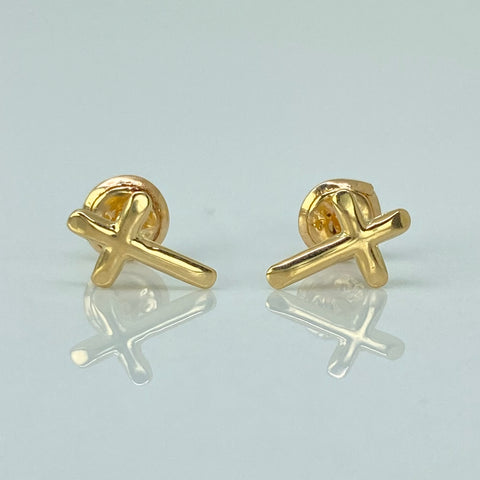 Topos Cruz Oro amarillo 18k 0,55 Gr / 7 mm
