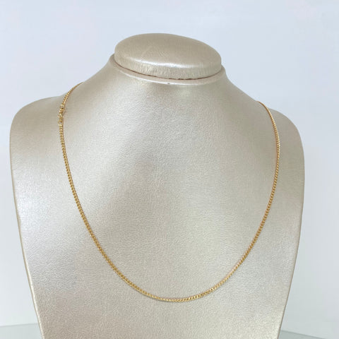 Cadena ● Cubana Oro amarillo 18k 1,75 Gr / 2 mm / 50 Cm *