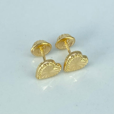 Topos Corazon Diamantado Oro amarillo 0,7 Gr / 7 mm