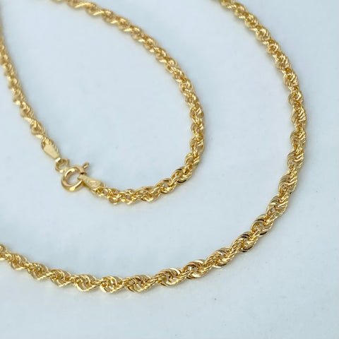 Cadena ● Lazo Oro amarillo 18k +1 / 3,1 Gr / 2,7 mm / 50 Cm †