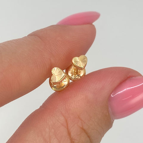 Topos Corazon Diamantado Oro amarillo 18k 0,45 Gr / 4,5 mm