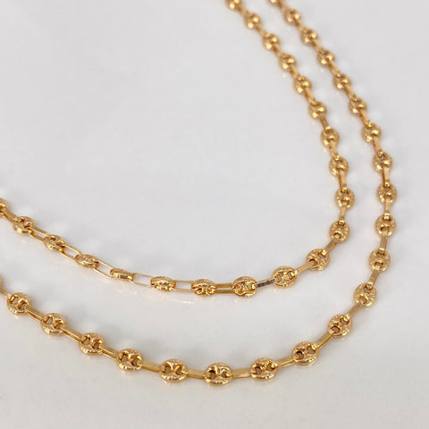 Cadena GC Diamantada Oro amarillo 18k 5,50 Gr / 3,3 mm / 46 Cm †