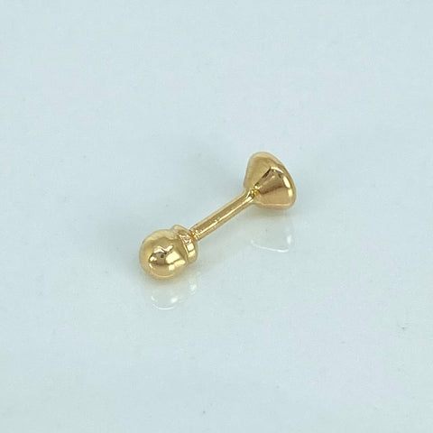 Piercing Circon Blanco / Oro Amarillo 18k (Joya) / 0,34gr / 4.1mm / (Oreja) *
