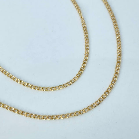 Cadena ● Cubana Oro amarillo 18k 2,73 Gr / 1,6 mm / 60 Cm †